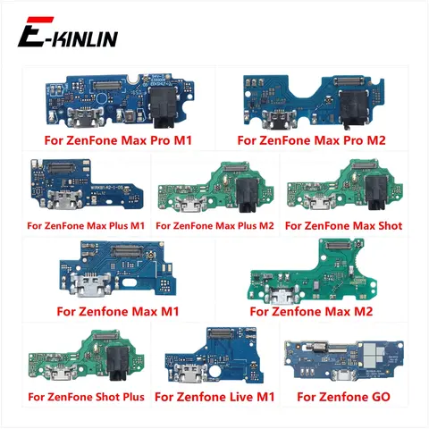 Porta de Carregamento USB, Conector Dock, Placa Carregadora, Cabo Flexível de Microfone para Asus Zenfone Max Pro Shot Plus Live GO M1 M2