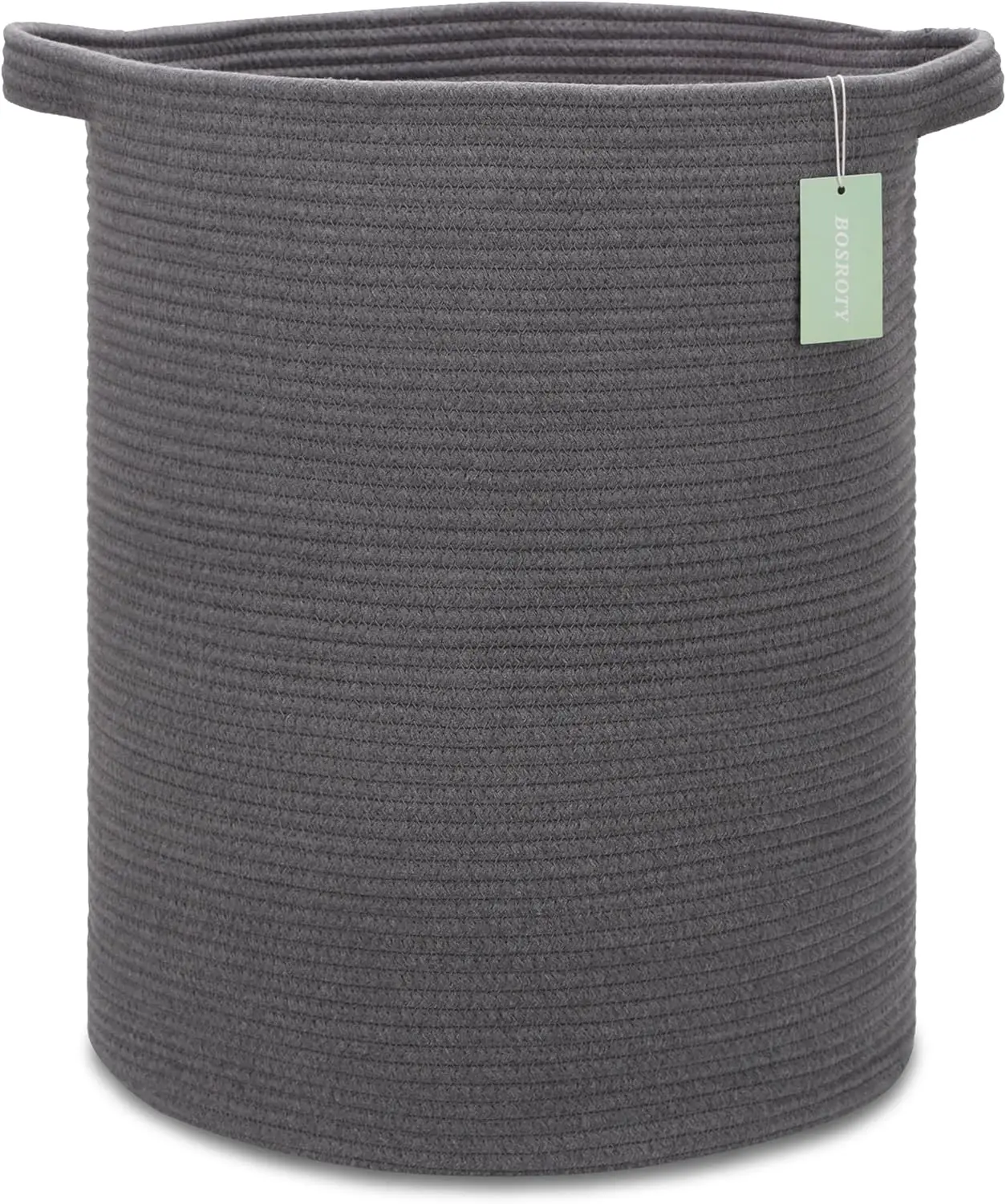 72L Large Cotton Rope Laundry Hamper, Tall Nursery Storage Basket for Living Room Bedroom, Dark Gray
72L Large Cotton Rope Laundry Hamper, Tall Nursery Storage Basket for Living Room Bedroom, Dark Gray