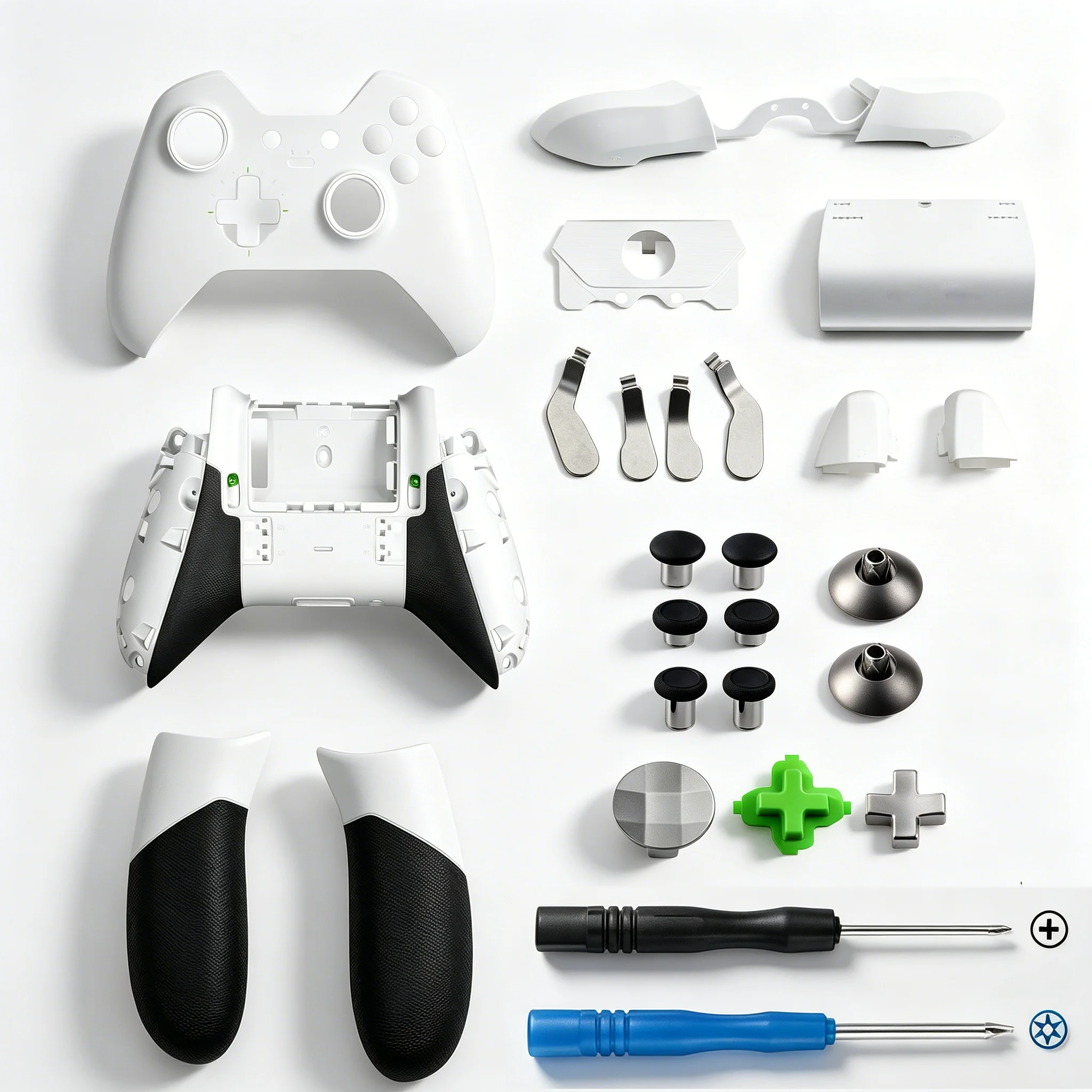 Replacement For Xbox Elite Series 1 Controller Housing Shell Front Case Back Cover LB RB Bumper Rubberised Grips LT RT Buttons
Replacement For Xbox Elite Series 1 Controller Housing Shell Front Case Back Cover LB RB Bumper Rubberised Grips LT RT Buttons