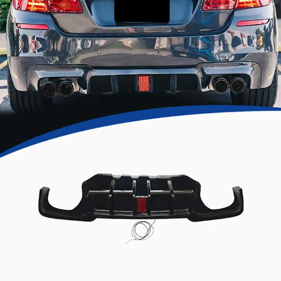 For BMW 5 Series M5 F10 Bright Black With lights Car Rear Bumper Diffuser Rear Splitters Spoiler Glossy Black Back lip Body Kit
For BMW 5 Series M5 F10 Bright Black With lights Car Rear Bumper Diffuser Rear Splitters Spoiler Glossy Black Back lip Body Kit