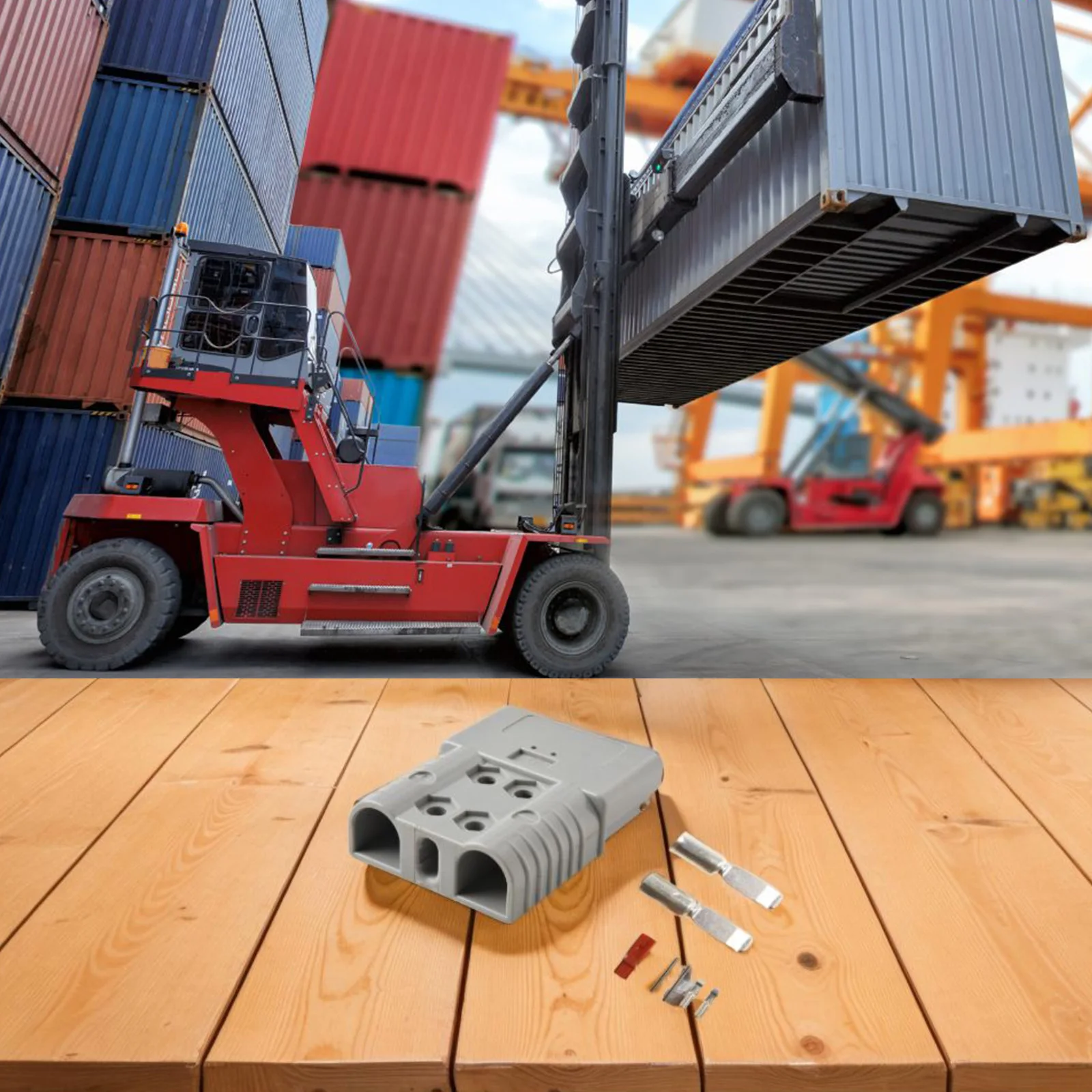 Industrial Grade Electric Vehicle Forklift Power Plug+30A Connector Suitable for Forklifts and Buses Temperature Range 20 120
Industrial Grade Electric Vehicle Forklift Power Plug+30A Connector Suitable for Forklifts and Buses Temperature Range 20 120