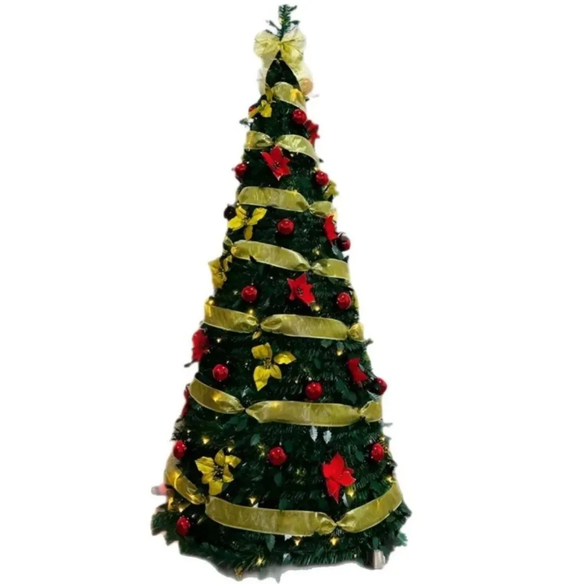 Foldable 180CM Pop Up Christmas Tree With Lights And Christmas Balls For Festive Home Christmas Decorations
Foldable 180CM Pop Up Christmas Tree With Lights And Christmas Balls For Festive Home Christmas Decorations