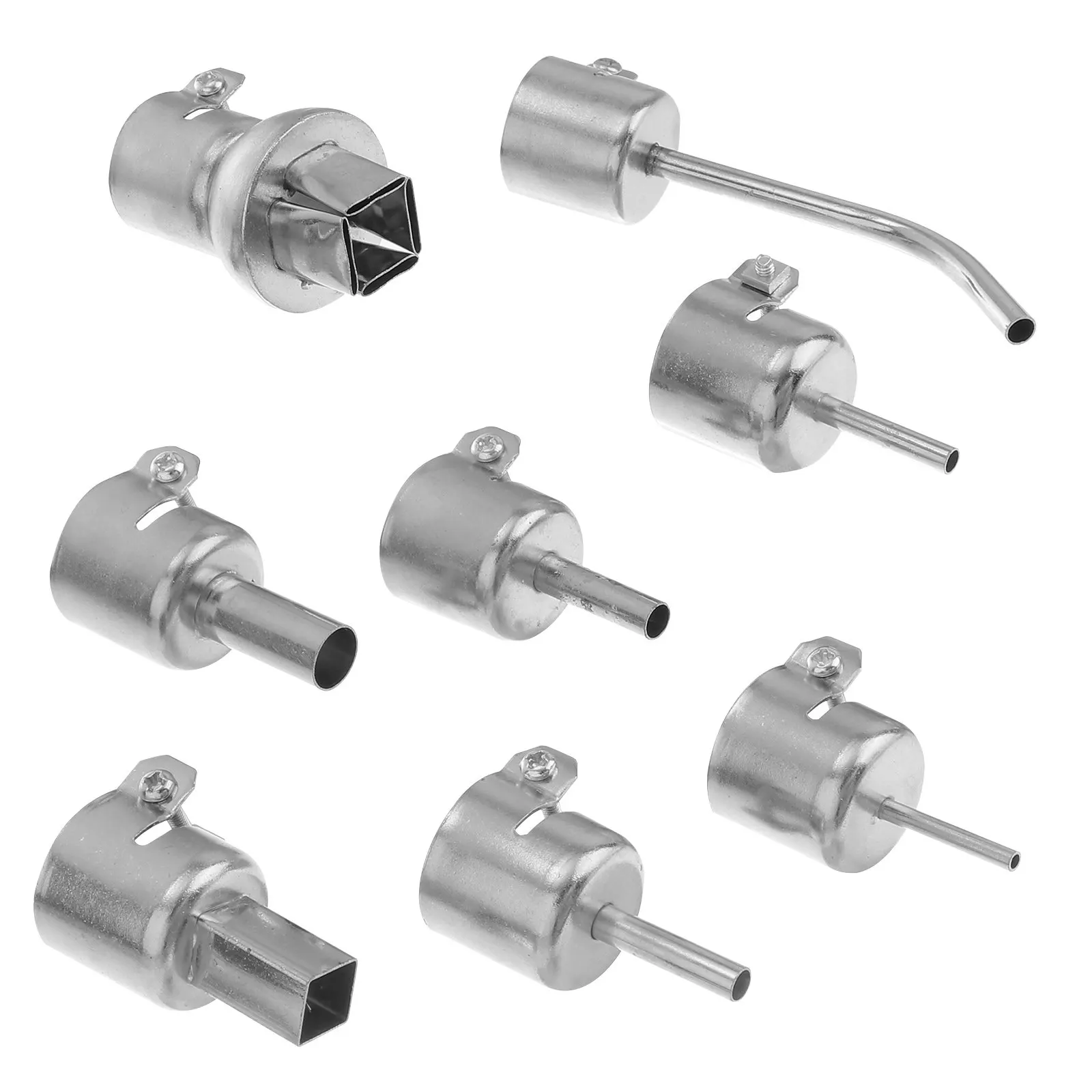 8pcs Stainless Steel Nozzle for Hot Air Tools Soldering Welding Repair Durable Lightweight Compact Practical Tip
8pcs Stainless Steel Nozzle for Hot Air Tools Soldering Welding Repair Durable Lightweight Compact Practical Tip