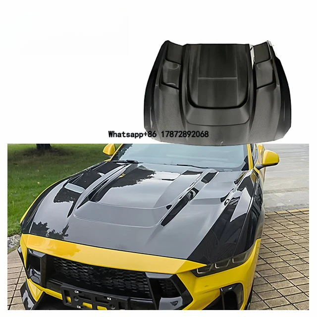 Carbon Fiber Hood for Mustang 2024 2025 S650 Carbon Fiber Engine Bonnet Hood
Carbon Fiber Hood for Mustang 2024 2025 S650 Carbon Fiber Engine Bonnet Hood