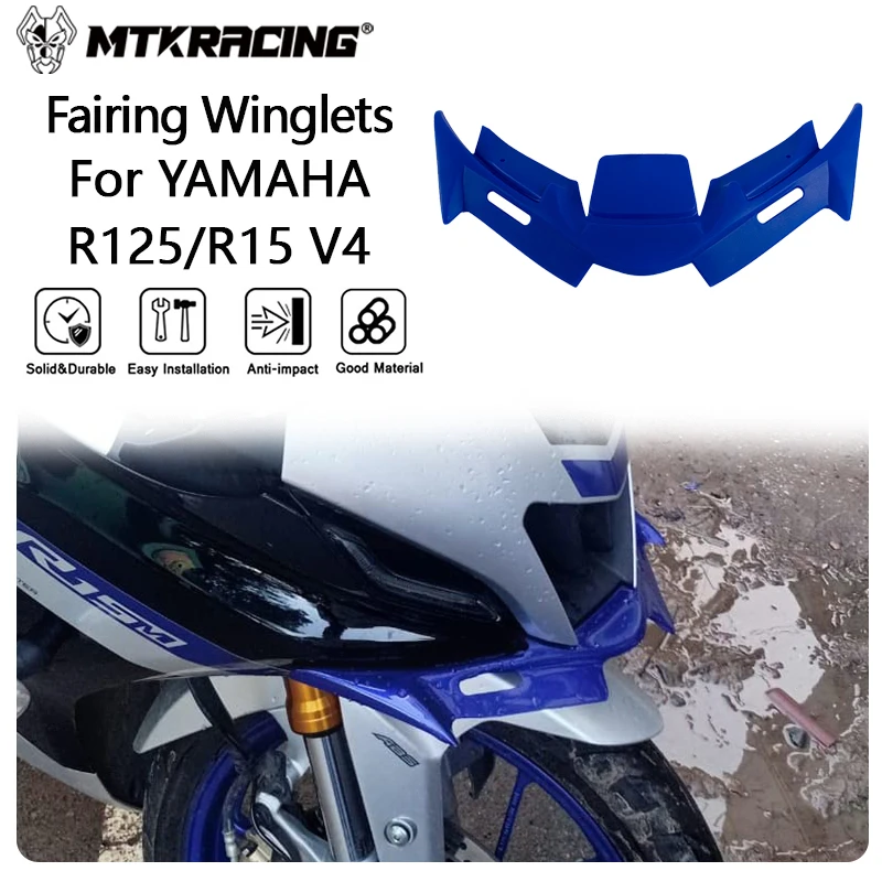 MTKRACING Deflector For YAMAHA R125 R15 V4 2021-2024 Front Fairing Winglets Aerodynamic Wing Shell Cover Protection Guards
MTKRACING Deflector For YAMAHA R125 R15 V4 2021-2024 Front Fairing Winglets Aerodynamic Wing Shell Cover Protection Guards