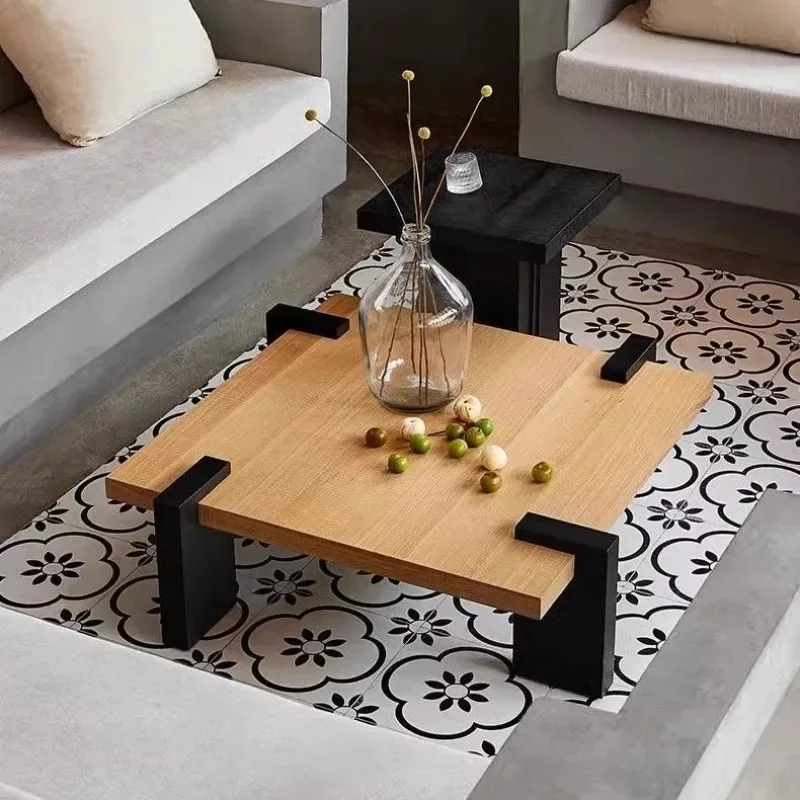 Modern light luxury Japanese style, wabi-sabi coffee table, simple solid wood, square log
Modern light luxury Japanese style, wabi-sabi coffee table, simple solid wood, square log