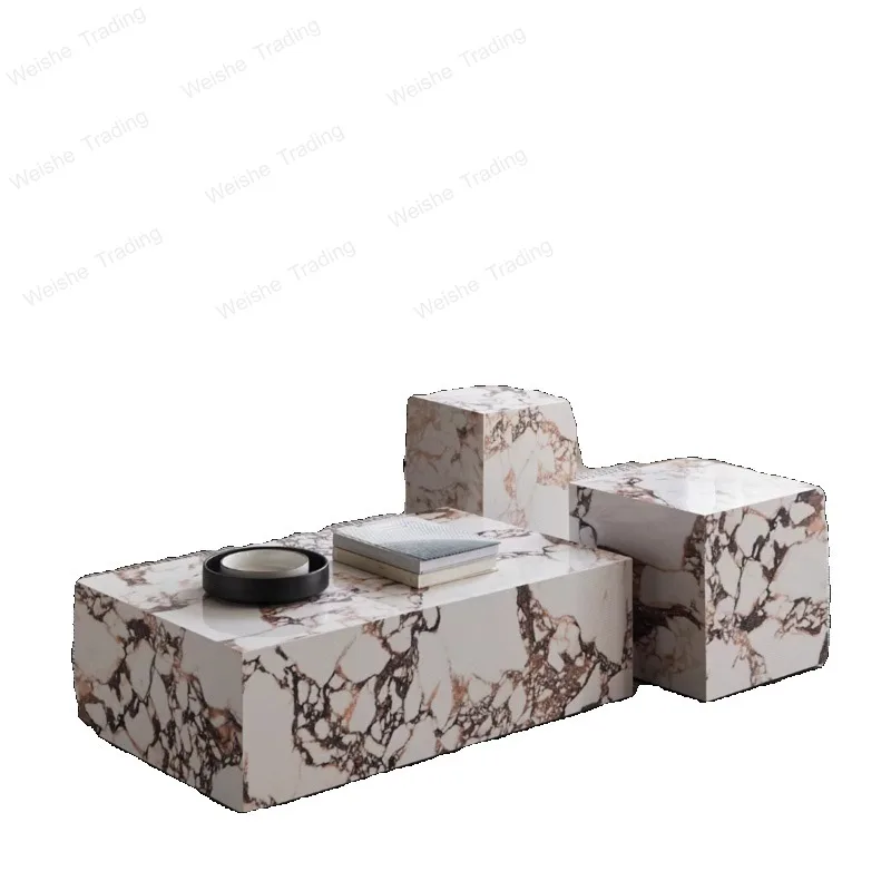 Italian minimalist light luxury rock slab coffee table marble living room home corner table advanced
Italian minimalist light luxury rock slab coffee table marble living room home corner table advanced