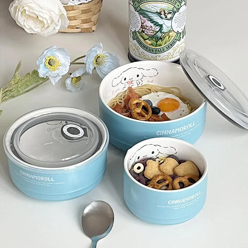 Kawaii Cinnamoroll Ceramic Instant Noodles Bowl Sanrio Cute Tableware with Cover Portable Large Capacity Insulated Rice Bowl
Kawaii Cinnamoroll Ceramic Instant Noodles Bowl Sanrio Cute Tableware with Cover Portable Large Capacity Insulated Rice Bowl