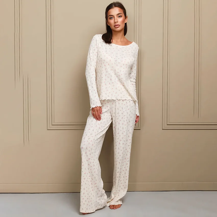 HiLoc Домашние комплекты длинных брюк с принтом сердца для женщин 2025 Футболки с длинными рукавами и брюками из 2 предметов Повседневная одежда с круглым вырезом и оборками
HiLoc Домашние комплекты длинных брюк с принтом сердца для женщин 2025 Футболки с длинными рукавами и брюками из 2 предметов Повседневная одежда с круглым вырезом и оборками