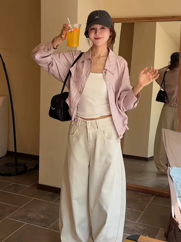 Korean Style Casual Anti-Aging Thin Drawstring Short Jacket Women's Spring Summer New Loose Slimming Versatile Jacket Top
Korean Style Casual Anti-Aging Thin Drawstring Short Jacket Women's Spring Summer New Loose Slimming Versatile Jacket Top