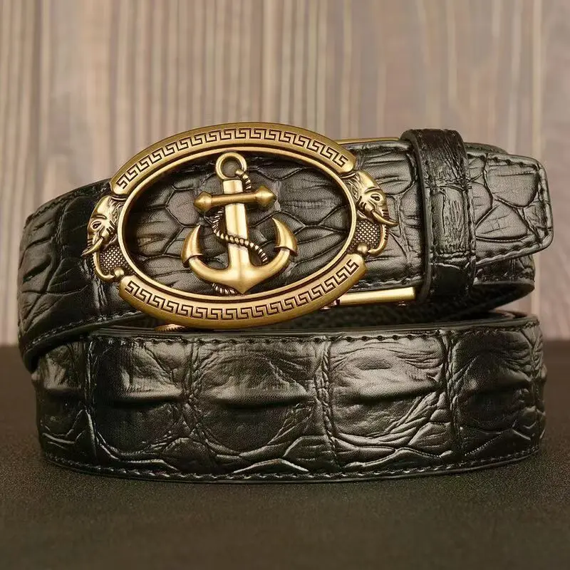 2025 New Trend Retro Fashion Personalized Men's Belt Anchor Automatic Buckle Personalized Crocodile Pattern Casual Belt
2025 New Trend Retro Fashion Personalized Men's Belt Anchor Automatic Buckle Personalized Crocodile Pattern Casual Belt