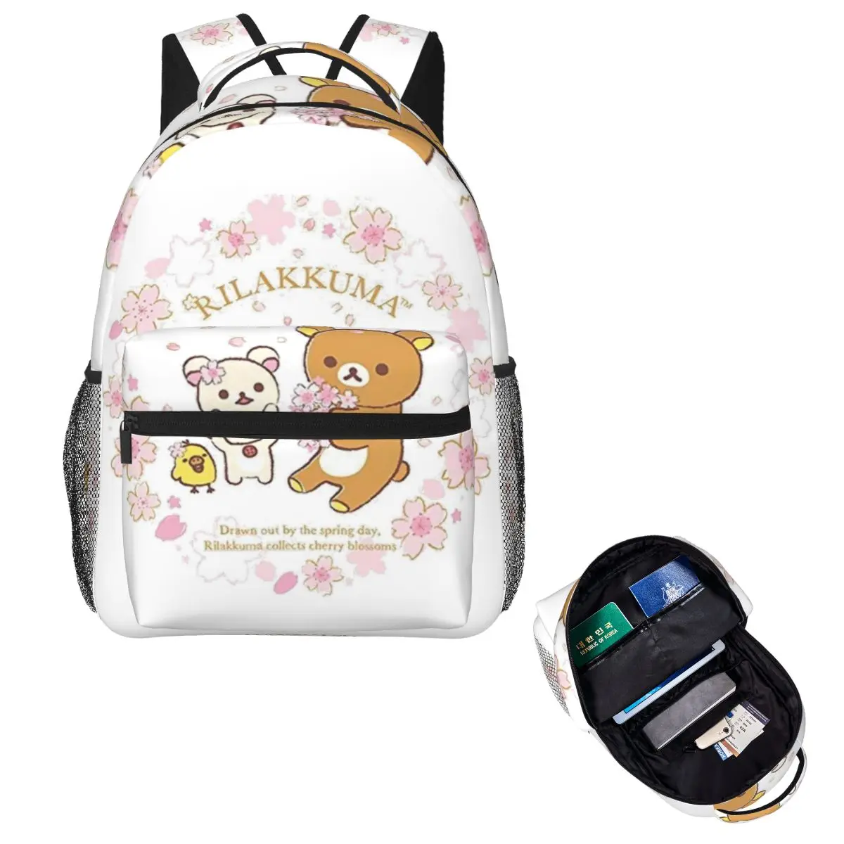 Rilakkuma Sakura Backpack Hot Sale Daypack Large Capacity Children BookBag School Bag Shoulder Bags for Men Women
Rilakkuma Sakura Backpack Hot Sale Daypack Large Capacity Children BookBag School Bag Shoulder Bags for Men Women