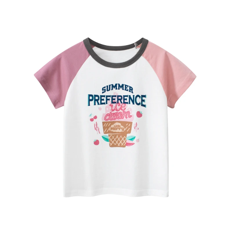 Girls' Short Sleeve Top Summer Girls' Letter Printed Cotton Short Sleeve Casual T-shirt Girl Clothes
Girls' Short Sleeve Top Summer Girls' Letter Printed Cotton Short Sleeve Casual T-shirt Girl Clothes