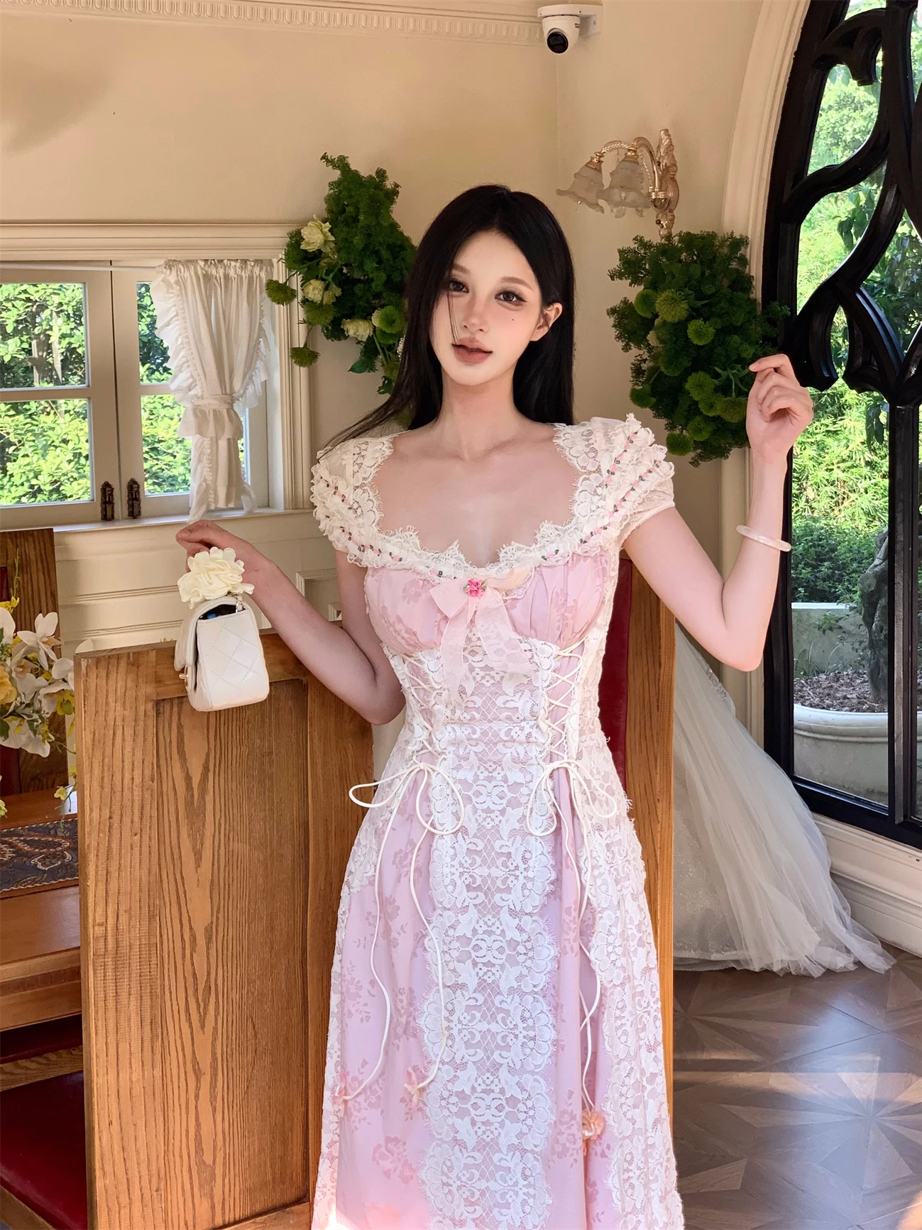 Sweet Design Sense Empire Waist Lace Dr New Model Belted Waist Princ Sve A-Line Skirt Date Everyday ort Sve Mid...
Sweet Design Sense Empire Waist Lace Dr New Model Belted Waist Princ Sve A-Line Skirt Date Everyday ort Sve Mid...