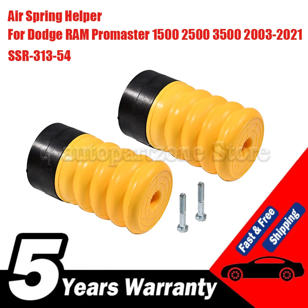 Rear Suspension Air Helper Springs 2PCS SSR-313-54 For Dodge RAM Promaster 1500 2500 3500 2003-2021 Load Support Kit
Rear Suspension Air Helper Springs 2PCS SSR-313-54 For Dodge RAM Promaster 1500 2500 3500 2003-2021 Load Support Kit