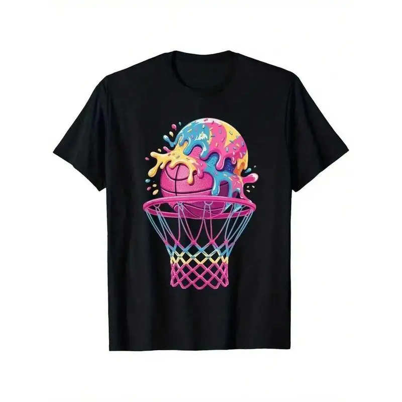 Unisex Basketball T-Shirt Ice Cream Hoop Graphic Tee Dripping Ball Sweet Sport Casual Streetwear Foodie Lover Top Gift
Unisex Basketball T-Shirt Ice Cream Hoop Graphic Tee Dripping Ball Sweet Sport Casual Streetwear Foodie Lover Top Gift