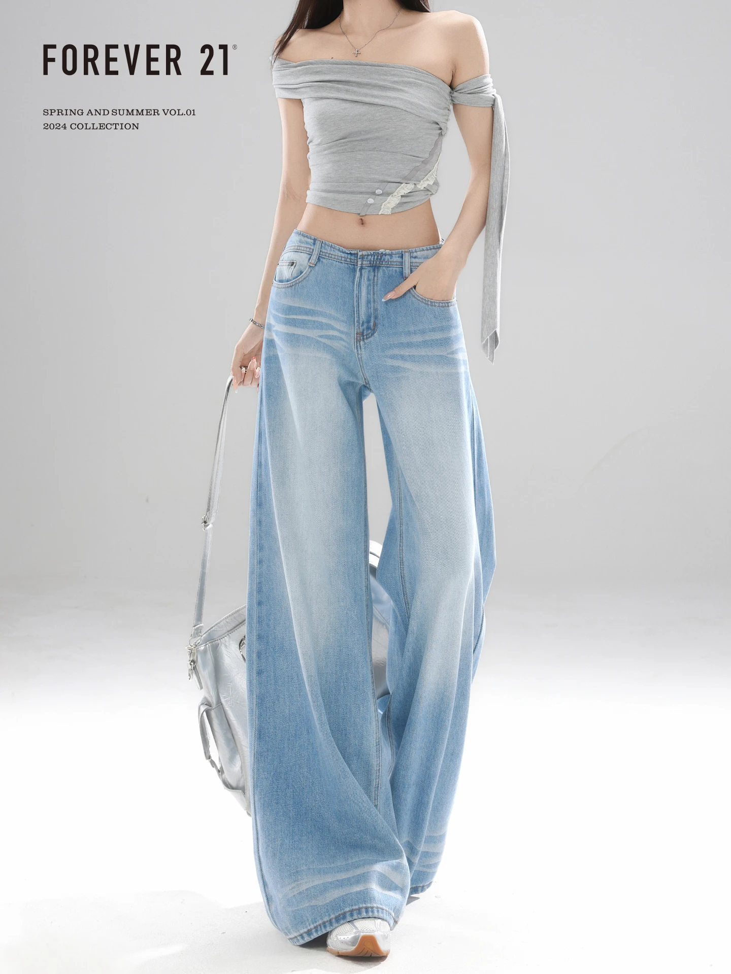Forever 21 American Style High Waist Wide Leg Jeans Women Loose Straight Slimming Drapey Denim Blue Casual High Waist Jeans
Forever 21 American Style High Waist Wide Leg Jeans Women Loose Straight Slimming Drapey Denim Blue Casual High Waist Jeans