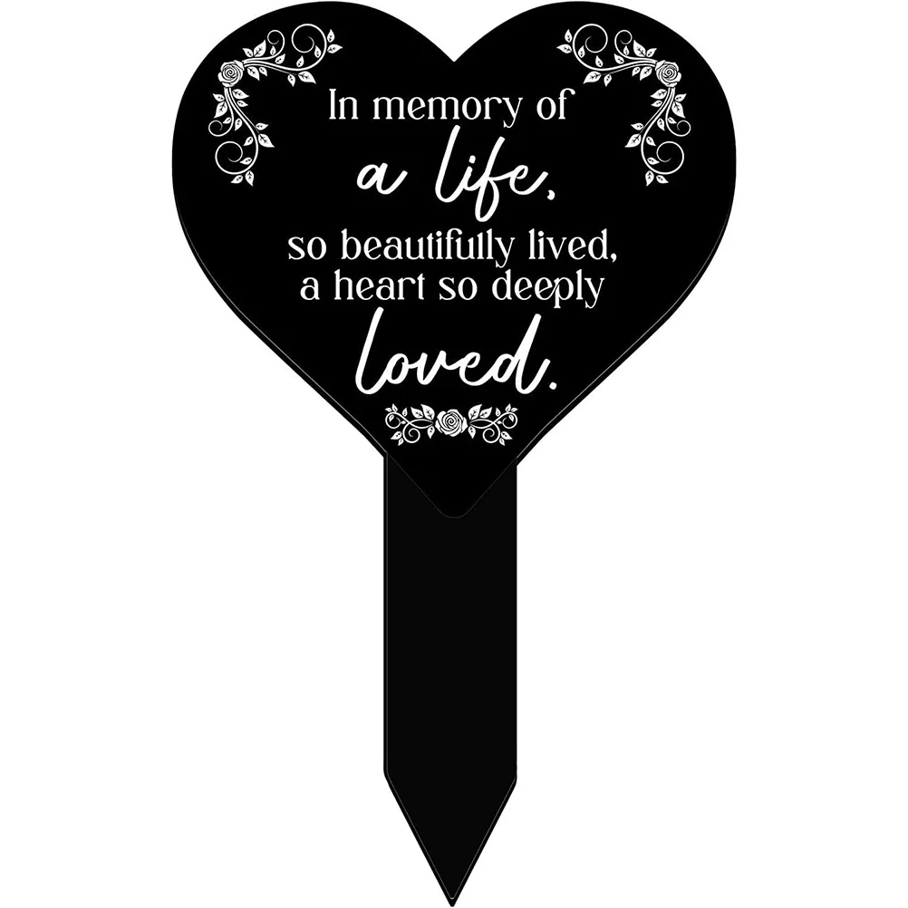Commemorative Grave Marker Heart Shape Acrylic Plaque Durable Decoration Cemetery Grave Site nament Garden Stake Outdoor
Commemorative Grave Marker Heart Shape Acrylic Plaque Durable Decoration Cemetery Grave Site nament Garden Stake Outdoor