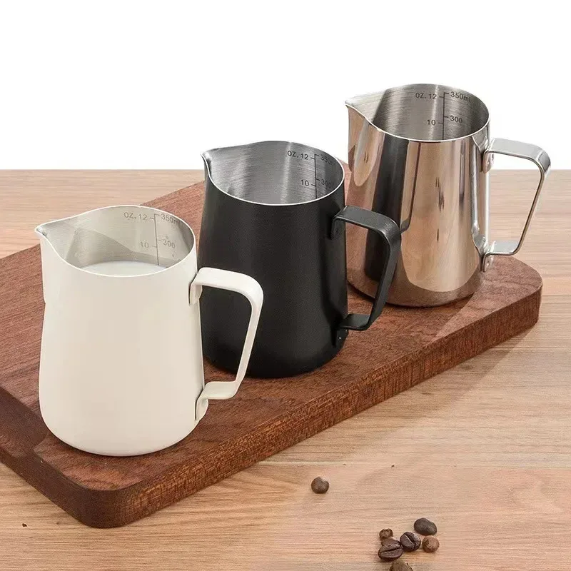 350/600ML Coffee Milk Frothing Pitcher Jug 304 Stainless Steel Precise Scale High Quality Latte Barista Professional CafeUtensil
350/600ML Coffee Milk Frothing Pitcher Jug 304 Stainless Steel Precise Scale High Quality Latte Barista Professional CafeUtensil