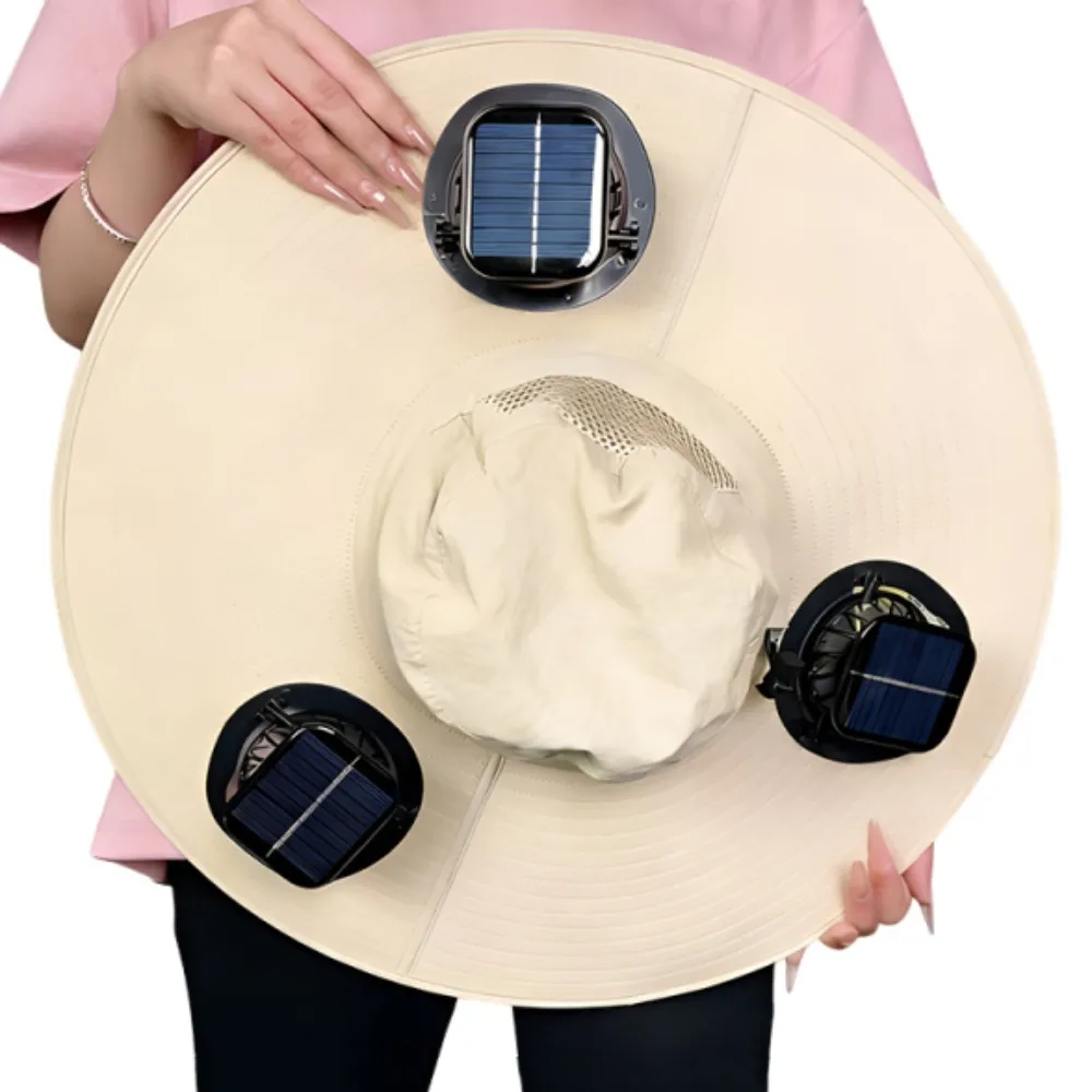 Convenient 3 Fans Solar Fan Hat Breathable Strong Wind Wide Brim Sun Cap UV Protection Lightweight Summer Fan Visor Cap Hiking
Convenient 3 Fans Solar Fan Hat Breathable Strong Wind Wide Brim Sun Cap UV Protection Lightweight Summer Fan Visor Cap Hiking