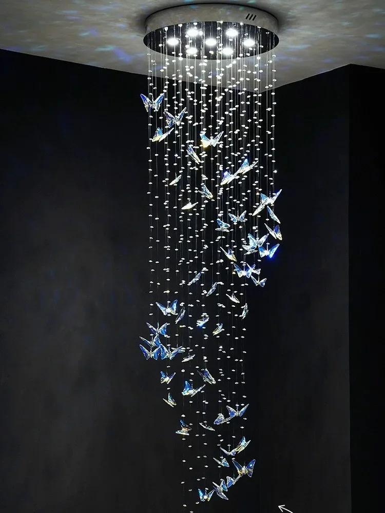 Light luxury living room lamp villa hotel butterfly crystal chandelier staircase decoration modern luxury K9 crystal chandelier
Light luxury living room lamp villa hotel butterfly crystal chandelier staircase decoration modern luxury K9 crystal chandelier