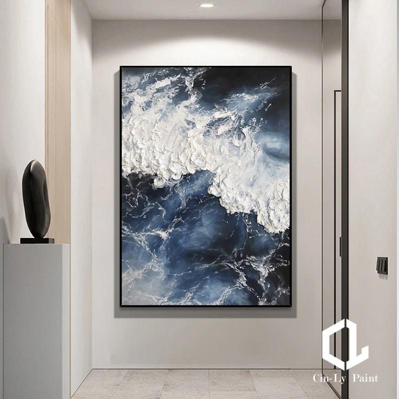 New Wall Art 3D Blue Knife Thick Handpainted Oil Painting Canvas Poster Pictures Artwork For Dining Room Home Decoration
New Wall Art 3D Blue Knife Thick Handpainted Oil Painting Canvas Poster Pictures Artwork For Dining Room Home Decoration