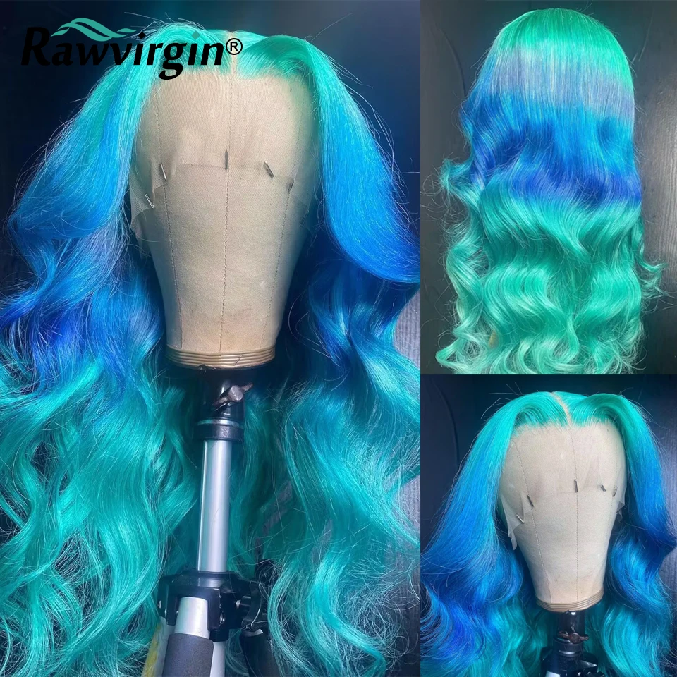 Colorfull 100% Human Hair Wigs Green Blue Colored 13X4x1 Lace Part Wig Transparent Lace Body Wave Virgin Hair Wig
Colorfull 100% Human Hair Wigs Green Blue Colored 13X4x1 Lace Part Wig Transparent Lace Body Wave Virgin Hair Wig