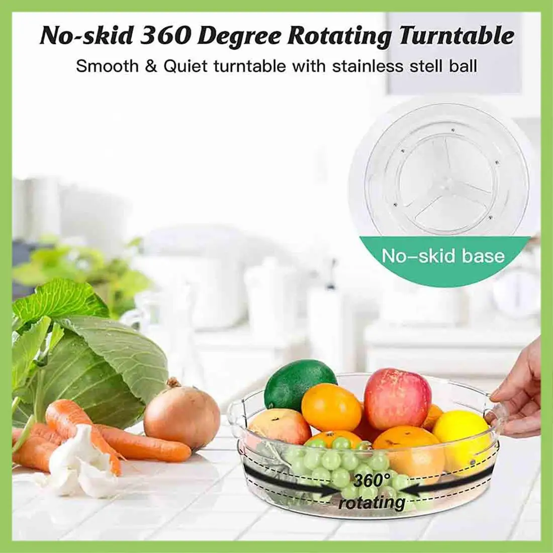 Органайзер Lazy Susan, 11-дюймовый поворотный стол Lazy Susan, 2 шт. для шкафа, нескользящая кухонная кладовая, вращающаяся на 360 градусов
Органайзер Lazy Susan, 11-дюймовый поворотный стол Lazy Susan, 2 шт. для шкафа, нескользящая кухонная кладовая, вращающаяся на 360 градусов