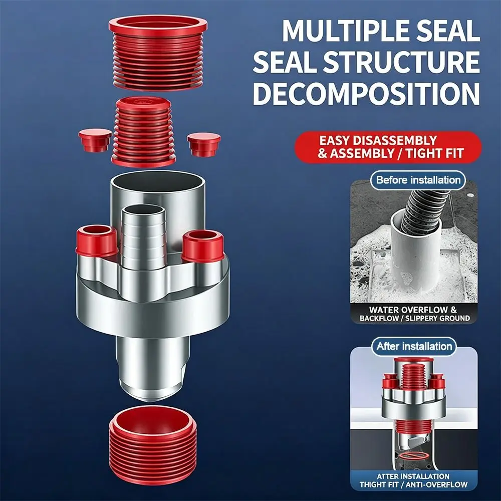 Anti Odor Sink Drain Pipe Adapter Sealing Ring Multifunctional Dishwasher Water Pipe Connector 4 in 1 Drainage Water Pipe Joint
Anti Odor Sink Drain Pipe Adapter Sealing Ring Multifunctional Dishwasher Water Pipe Connector 4 in 1 Drainage Water Pipe Joint