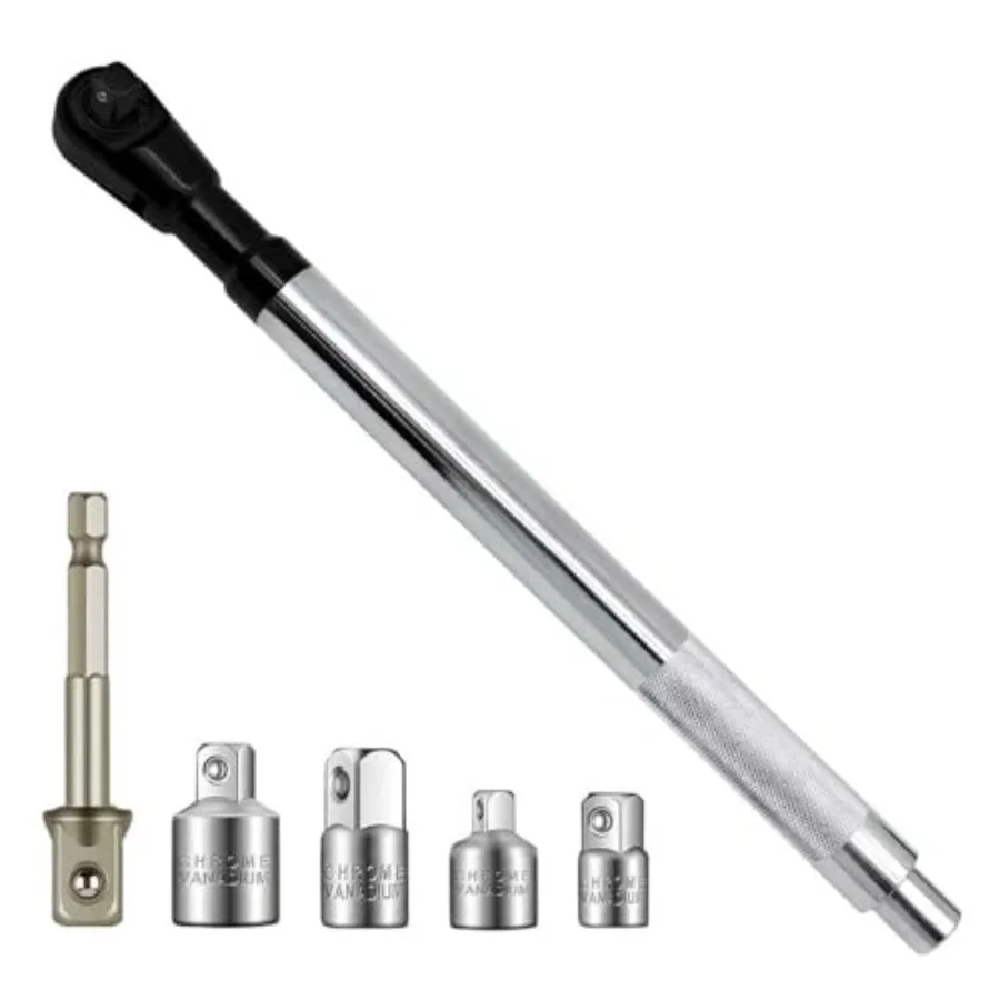 Offset Extension Wrench for Electric Drill with 4 Socket Adapters and 1 1/2" Electric Drill Adapter Impact Wrench Extender for
Offset Extension Wrench for Electric Drill with 4 Socket Adapters and 1 1/2" Electric Drill Adapter Impact Wrench Extender for