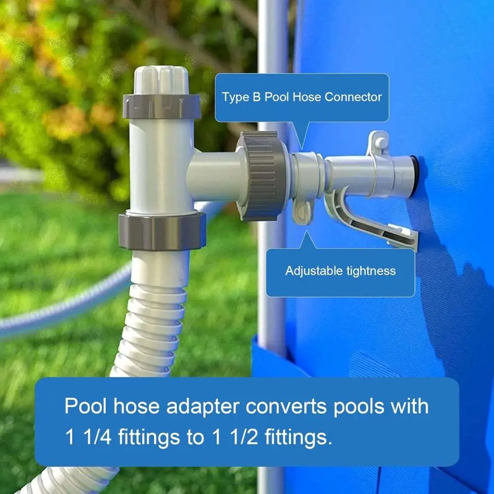 New 1.25 to 1.5 Pool Hose Adapter Type B With Adjustment Hoop Pool Filter Pumps Adapters Rubber Metal Filter Pump Interface
New 1.25 to 1.5 Pool Hose Adapter Type B With Adjustment Hoop Pool Filter Pumps Adapters Rubber Metal Filter Pump Interface