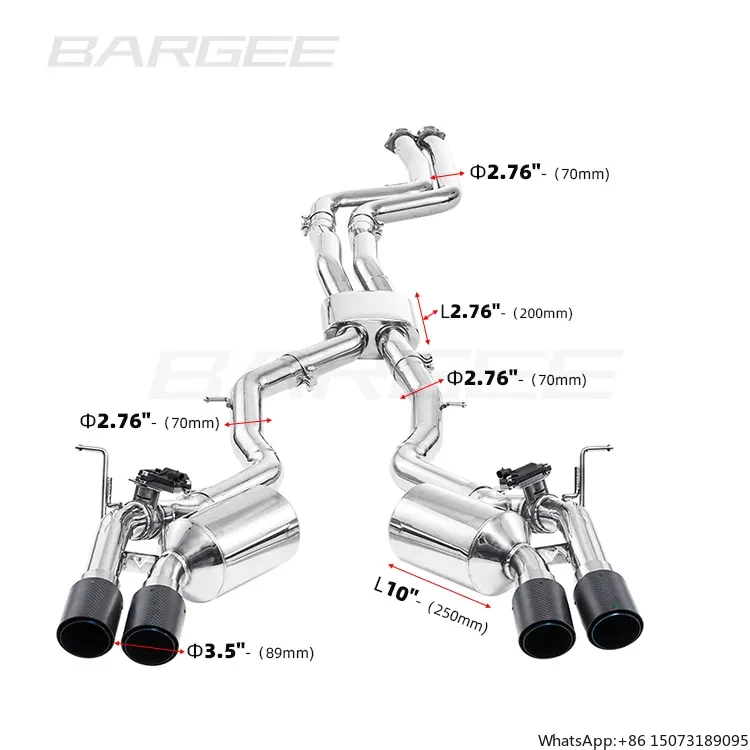 Bargee EXHAUST CATBACK for M Series F80 F82 M3 M4 2014~2020 S55 3.0T
Bargee EXHAUST CATBACK for M Series F80 F82 M3 M4 2014~2020 S55 3.0T