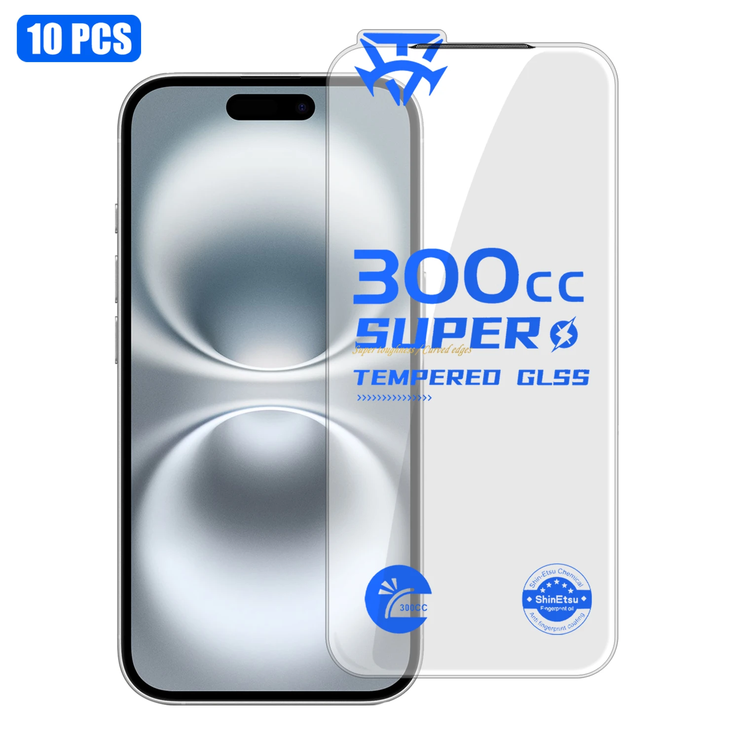 For iPhone 16 10Pcs Tempered Glass Film 9H+ 300CC Edgeless Anti Static HD Full Screen Protector - Transparent
For iPhone 16 10Pcs Tempered Glass Film 9H+ 300CC Edgeless Anti Static HD Full Screen Protector - Transparent