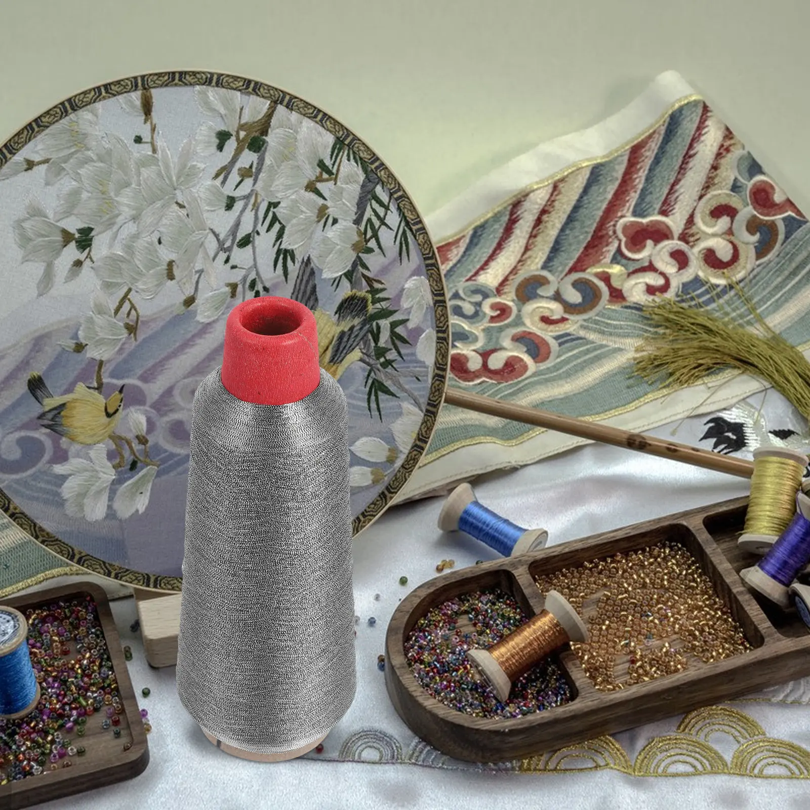 Professional Silver Embroidery Thread Roll Easy-Use Wear-Resistant for Needlework Cross Stitch Decorative Sewing DIY Craft
Professional Silver Embroidery Thread Roll Easy-Use Wear-Resistant for Needlework Cross Stitch Decorative Sewing DIY Craft