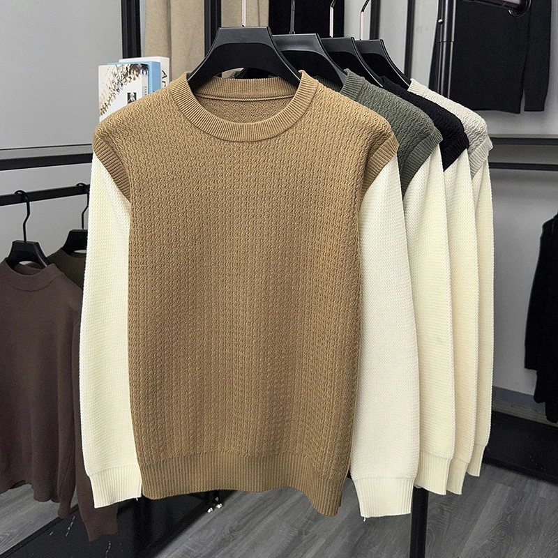 Высококачественный модный свитер с круглым вырезом мужской осенне-зимний новый тренд индивидуальный дизайн корейский повседневный вязаный пуловер
Высококачественный модный свитер с круглым вырезом мужской осенне-зимний новый тренд индивидуальный дизайн корейский повседневный вязаный пуловер
