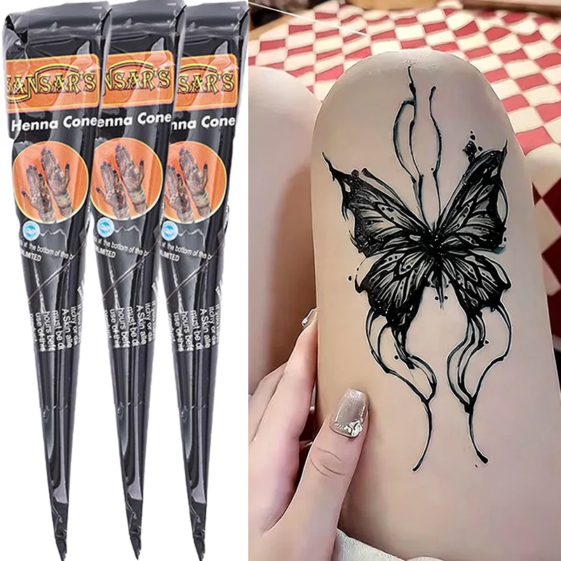 1/5pcs Natural Black Henna Cones Tattoo Ink for Body Art Temporary Tattoo Drawing & Freckles Waterproof Skin Safe Paint Gifts
1/5pcs Natural Black Henna Cones Tattoo Ink for Body Art Temporary Tattoo Drawing & Freckles Waterproof Skin Safe Paint Gifts
