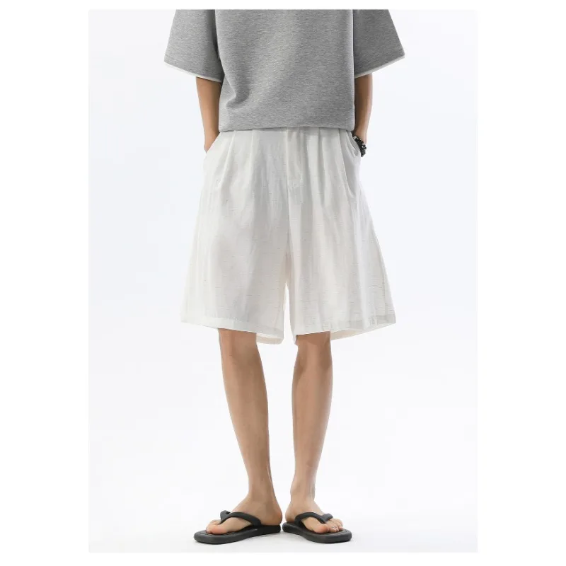 Japanese Style Faux Linen Textured Pleated Shorts Men Summer Breathable Loose Straight Five Point Pants
Japanese Style Faux Linen Textured Pleated Shorts Men Summer Breathable Loose Straight Five Point Pants