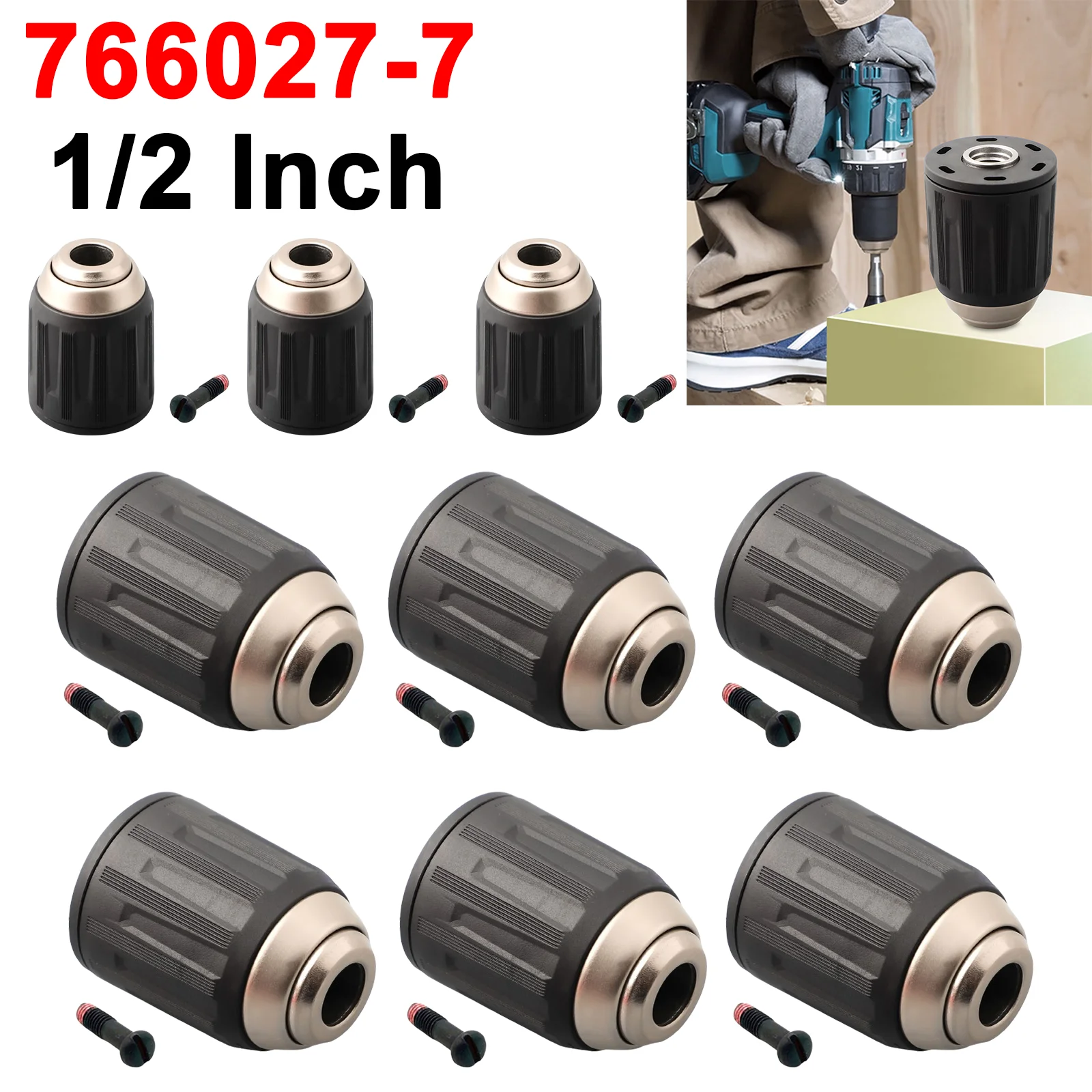 1pc Keyless Drill Chuck With Left-hand Screw For DDF484 DHP484 DDF446 DDF482 BHP452 BDF453 BDF452 Power Tool Accessories
1pc Keyless Drill Chuck With Left-hand Screw For DDF484 DHP484 DDF446 DDF482 BHP452 BDF453 BDF452 Power Tool Accessories