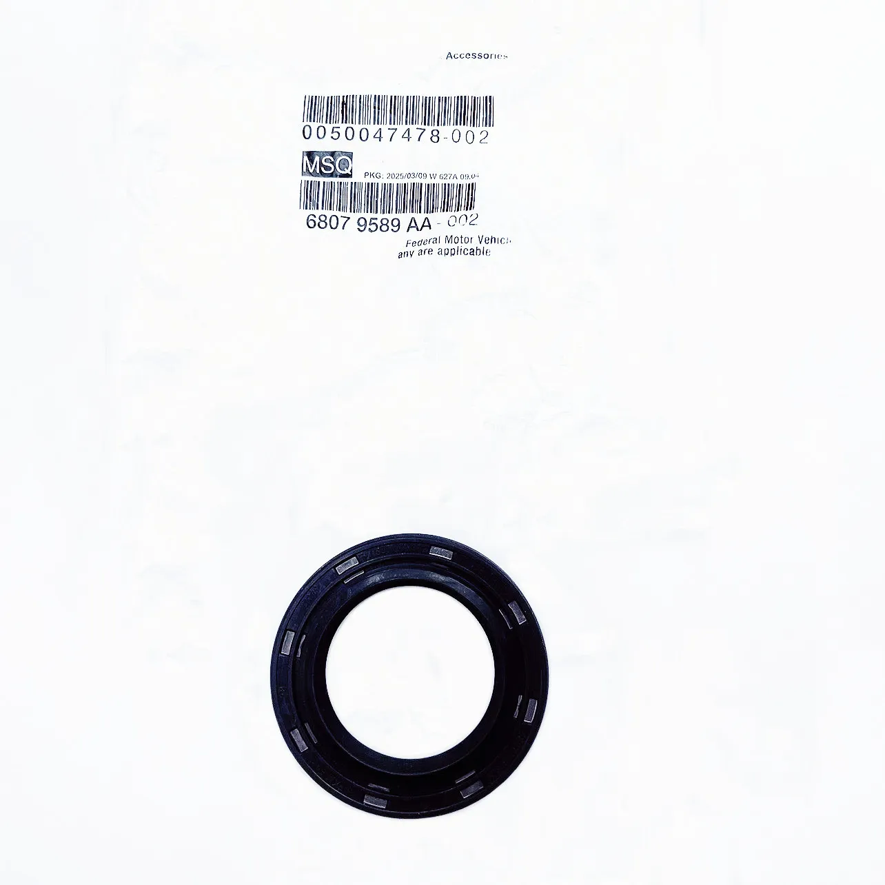 Front Crankshaft Oil Seal,68079589AA,For:3.0L,3.6L,Wrangler JK,JL,Grand Cherokee WK,RAM1500,Challenger LA,Charger LD,2011-2026
Front Crankshaft Oil Seal,68079589AA,For:3.0L,3.6L,Wrangler JK,JL,Grand Cherokee WK,RAM1500,Challenger LA,Charger LD,2011-2026