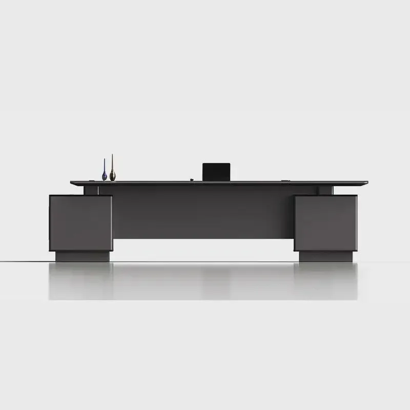 Elegant and luxurious boss office desk and chair combination, high-end office furniture, large office desk
Elegant and luxurious boss office desk and chair combination, high-end office furniture, large office desk