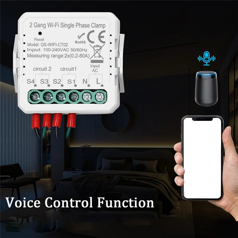 COME Tuya Wifi 80A Single Phase Clamp Solar PV Bidirectional Two Way Energy Meter APP Control
COME Tuya Wifi 80A Single Phase Clamp Solar PV Bidirectional Two Way Energy Meter APP Control