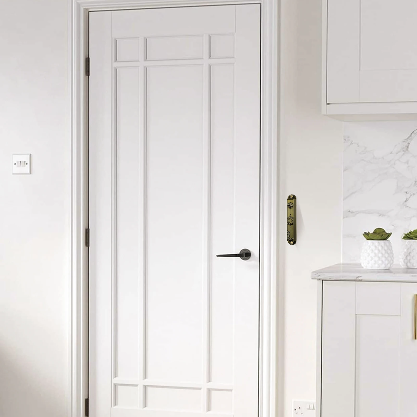 5 Pcs Holy Scroll Crafts Jewish Mezuzah Vintage Metal Home Decor Ornament Religious Symbol Blessing Plaque Lightweight Practical
5 Pcs Holy Scroll Crafts Jewish Mezuzah Vintage Metal Home Decor Ornament Religious Symbol Blessing Plaque Lightweight Practical