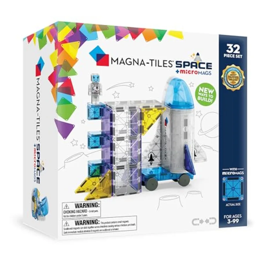 Магнитный конструктор Magna-Tiles Space, 32 элемента, оригинальный бренд магнитных конструкторов
Магнитный конструктор Magna-Tiles Space, 32 элемента, оригинальный бренд магнитных конструкторов