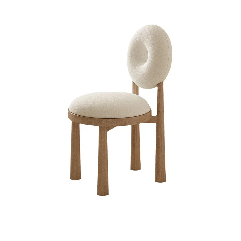 Household Dining Room Donut Backrest Cream Wind Dining Chair Hotel Restaurant Lamb Cushion Chair
Household Dining Room Donut Backrest Cream Wind Dining Chair Hotel Restaurant Lamb Cushion Chair