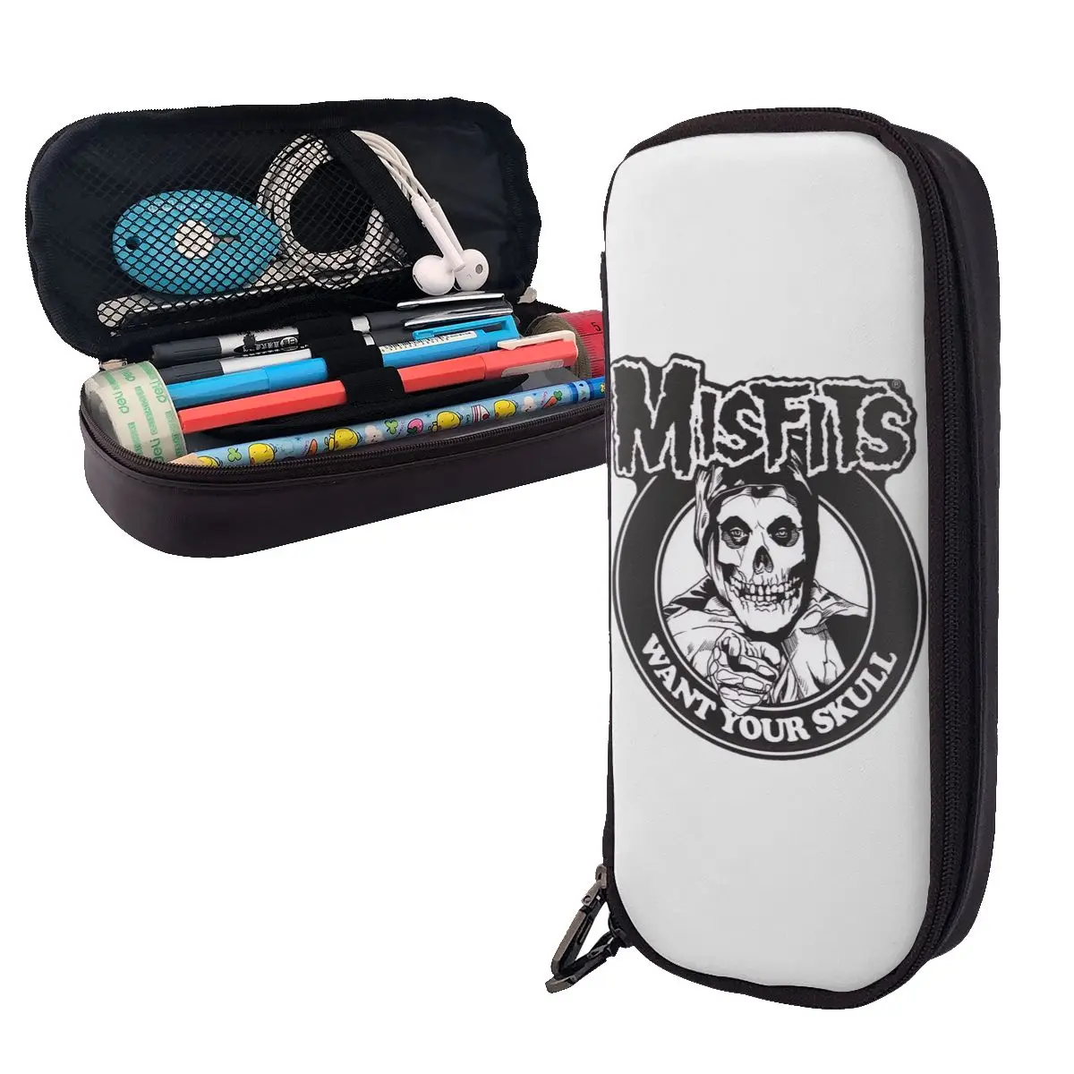 Misfits Skull Leather Pencil Case Pencil Pouch Storage Stationery Supplies Big Capacity Pen Box Pencil Bag for Boys Girls Gifts
Misfits Skull Leather Pencil Case Pencil Pouch Storage Stationery Supplies Big Capacity Pen Box Pencil Bag for Boys Girls Gifts