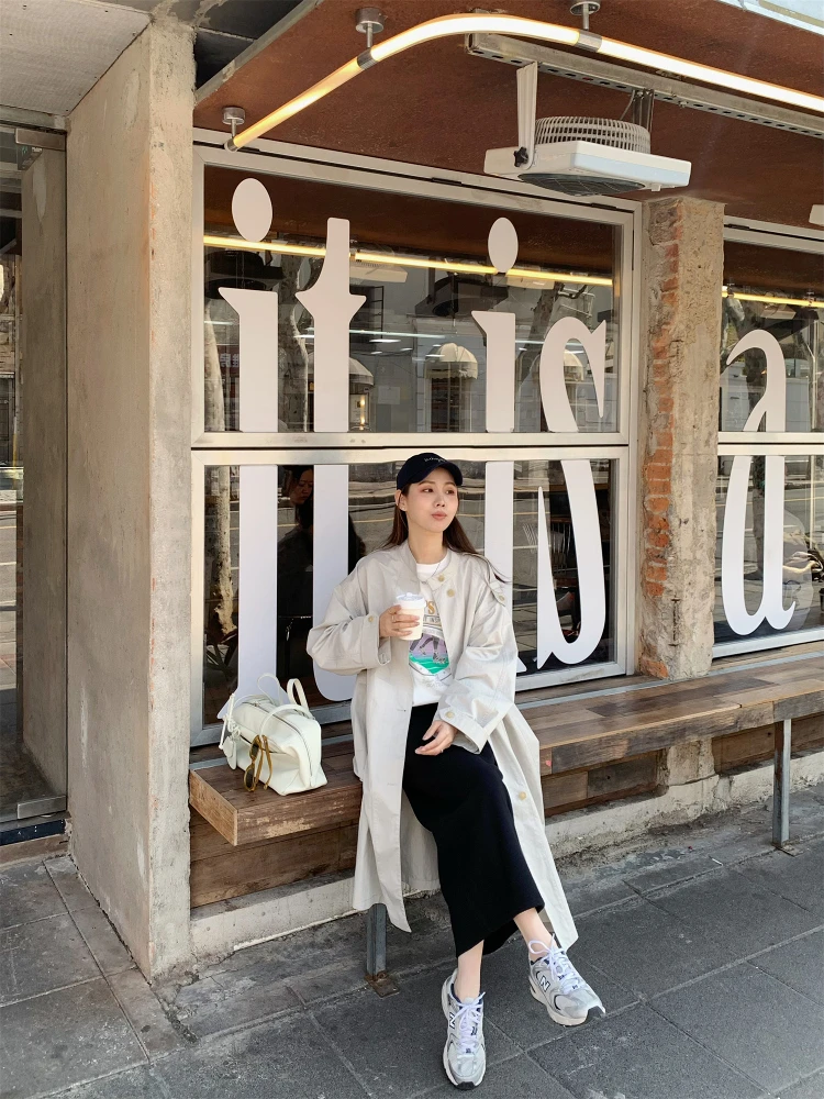 Landbeige Cleanfit Loose Women's Long Coat Casual Outerwear Korean Style Cotton Blend Single Button Closure Color
Landbeige Cleanfit Loose Women's Long Coat Casual Outerwear Korean Style Cotton Blend Single Button Closure Color