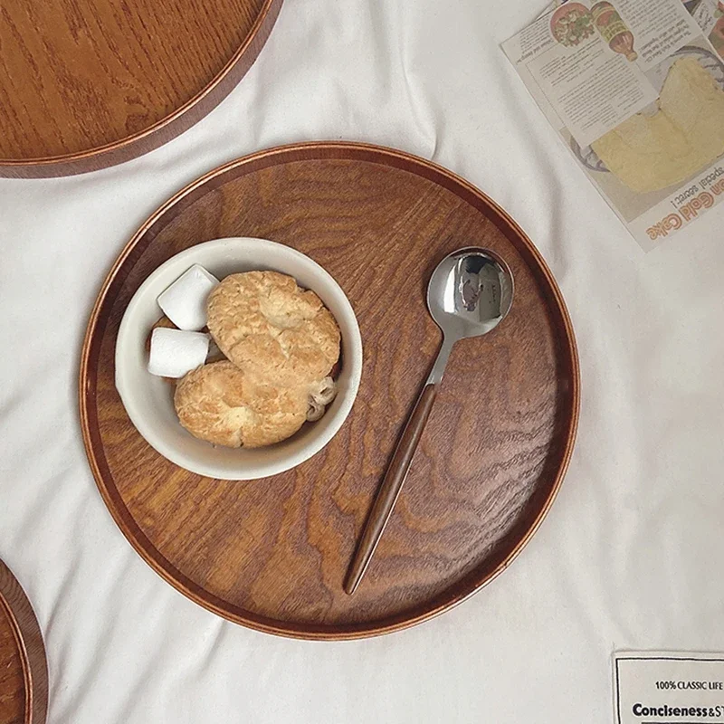 Japanese Wooden Table Tray Simple Round Tray Decorative Trays Snack Plate Sundries Display Organizer Desktop Decorative Plate
Japanese Wooden Table Tray Simple Round Tray Decorative Trays Snack Plate Sundries Display Organizer Desktop Decorative Plate
