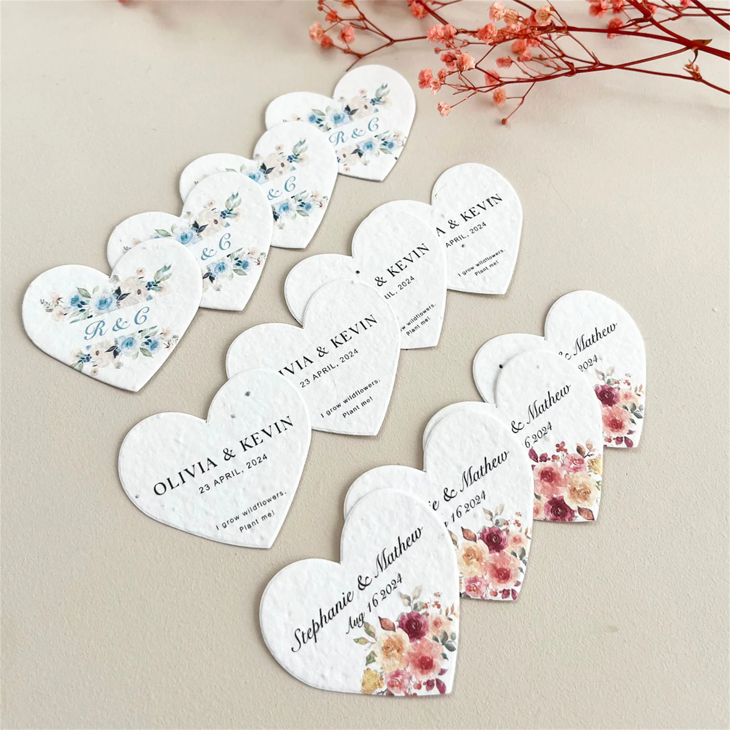 Custom, Personalized Large Seed Paper Hearts - Memorial Garden Print - Wildflower Seeds Tags
Custom, Personalized Large Seed Paper Hearts - Memorial Garden Print - Wildflower Seeds Tags