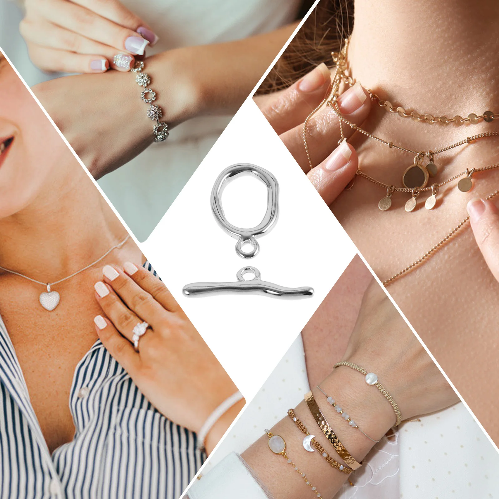 5 Sets OT Metal Clasps Gold-plated Chain Connector Bulk Buckles Necklace Bracelet DIY Jewelry Findings Accessories
5 Sets OT Metal Clasps Gold-plated Chain Connector Bulk Buckles Necklace Bracelet DIY Jewelry Findings Accessories
