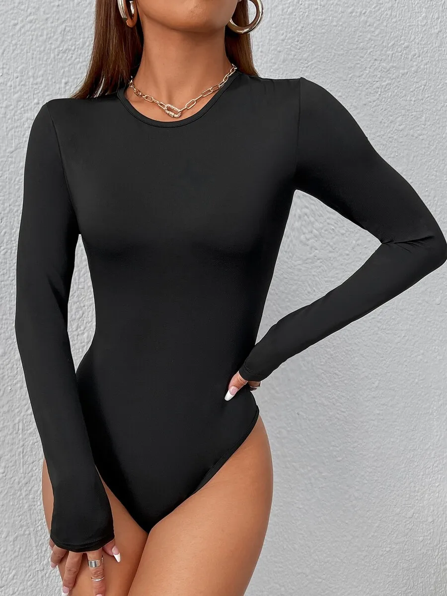 Solid Pink Slim Fit Bodysuit Women Soft Stretch Casual Spring Daily Wear
Solid Pink Slim Fit Bodysuit Women Soft Stretch Casual Spring Daily Wear